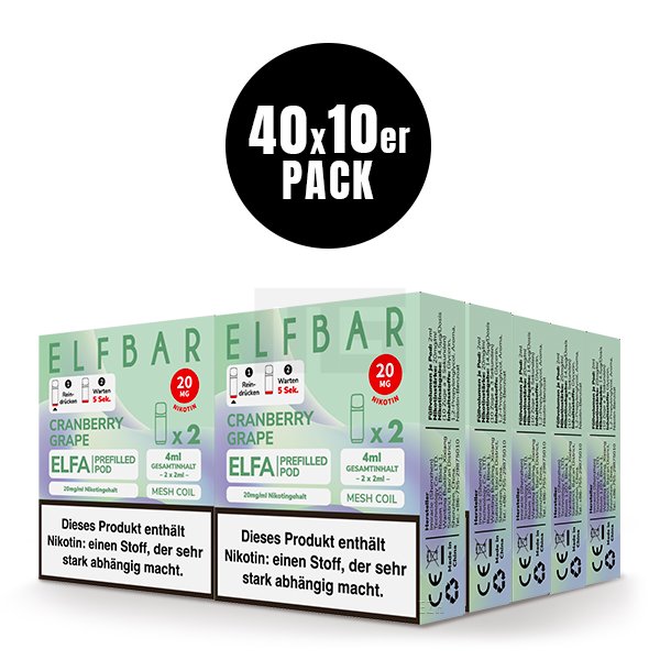 Elfbar - ELFA - Prefilled Pod - 2ml - 2er Pack - Cranberry Grape