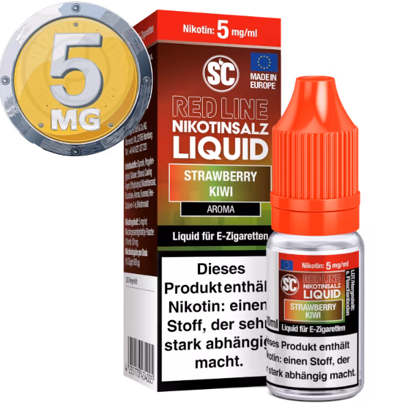 SC - Red Line - Strawberry Kiwi - Nikotinsalz Liquid - 10ml - 5mg
