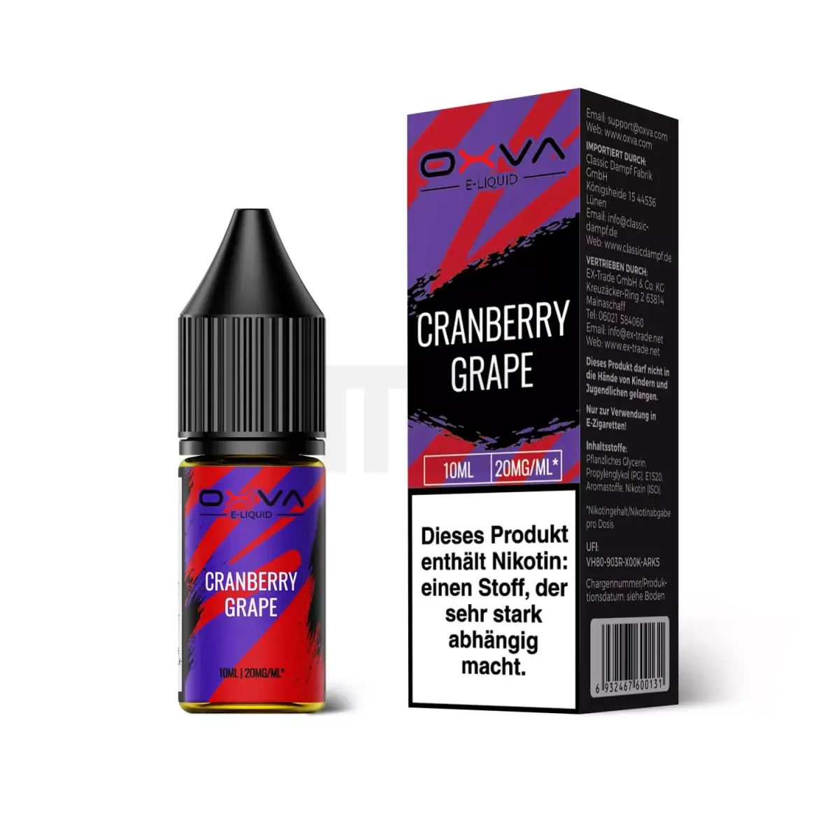 OXVA - Nikotinsalz Liquid - 10ml - Cranberry Grape - 20mg