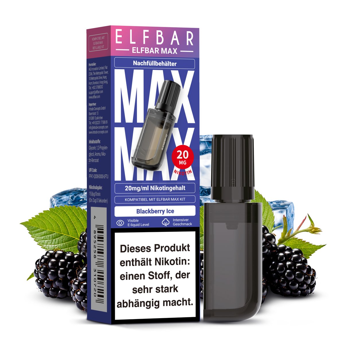 ELFBAR - MAX - Nachfülltank - CP - Blackberry Ice