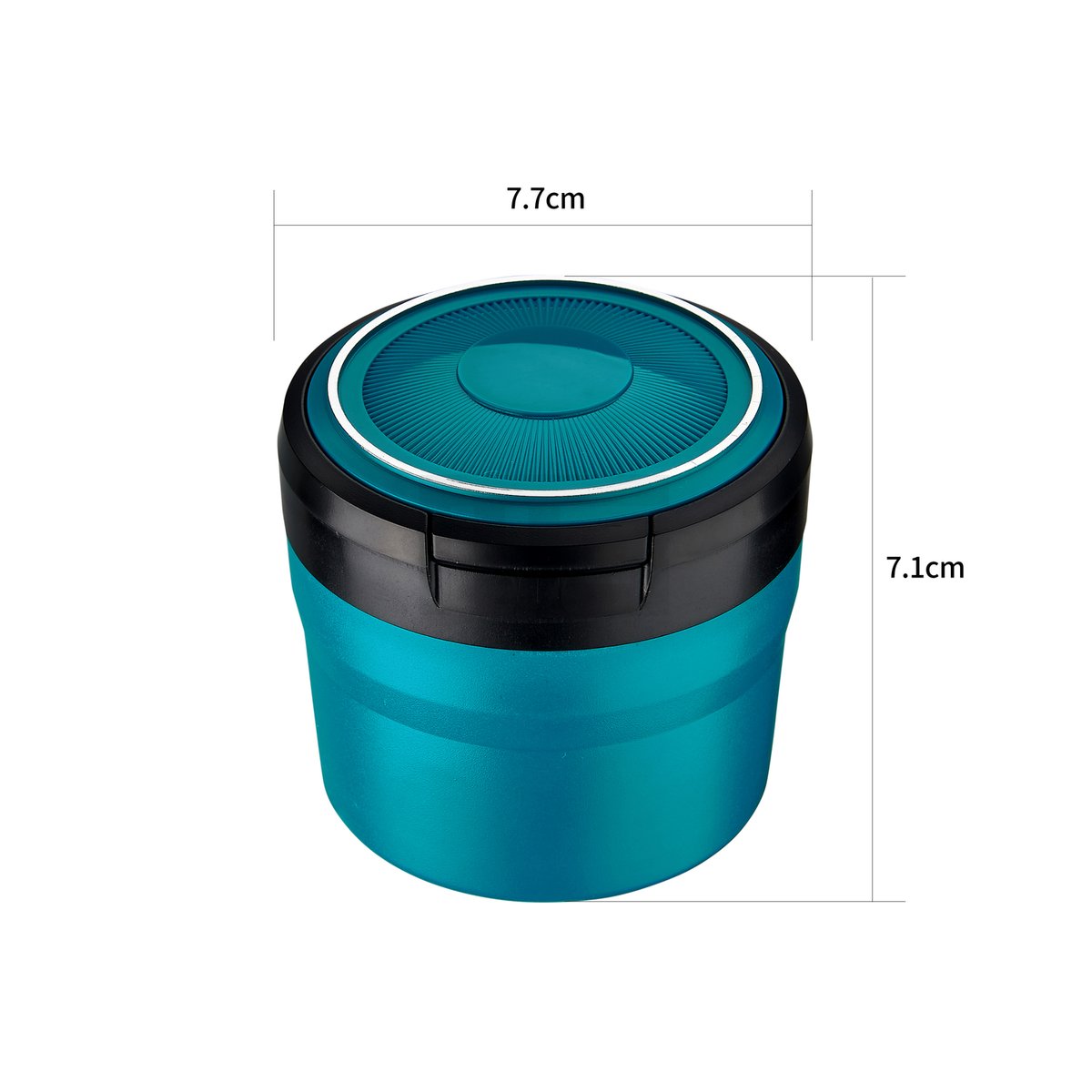 CHAMP ROUND – Aschenbecher mit LED-Licht - Black