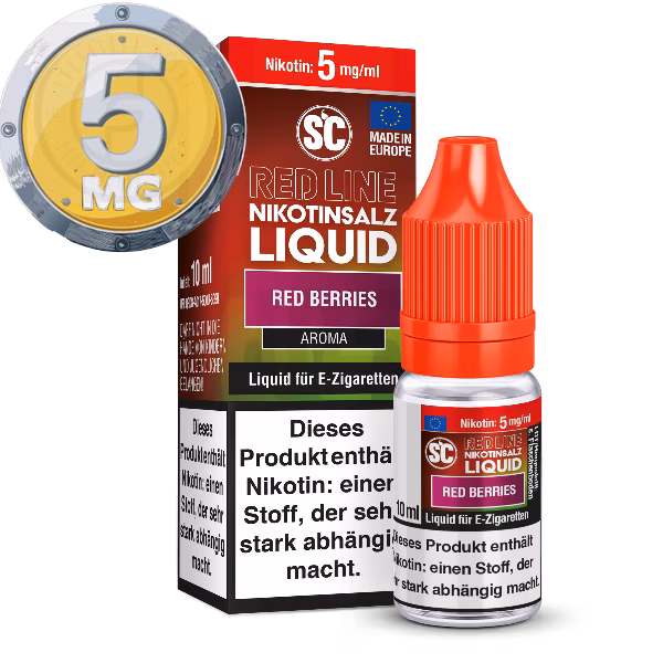 SC - Red Line - Red Berries - Nikotinsalz Liquid - 10ml - 5mg