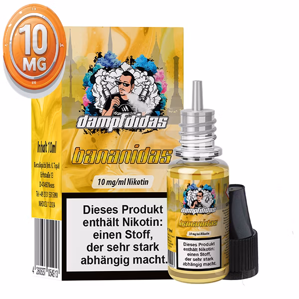 Dampfdidas Bananidas Nikotinsalz Liquid 10ml 10mg 