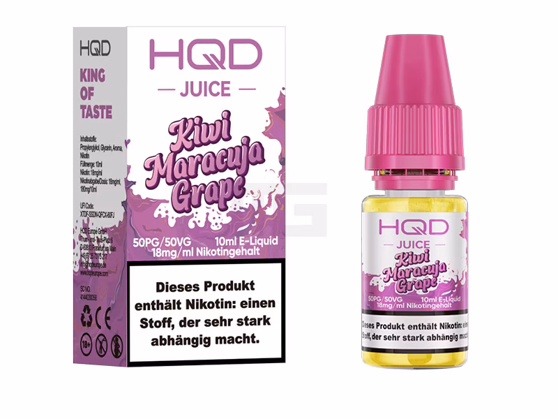 HQD - Juice - Kiwi Maracuja Grape - Nikotinsalz Liquid - 10ml - 18mg