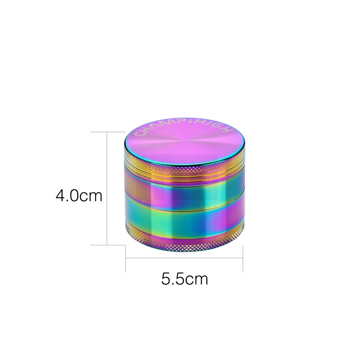 CHAMP HIGH - Metal Rainbow Grinder - 55mm – 4-teilig