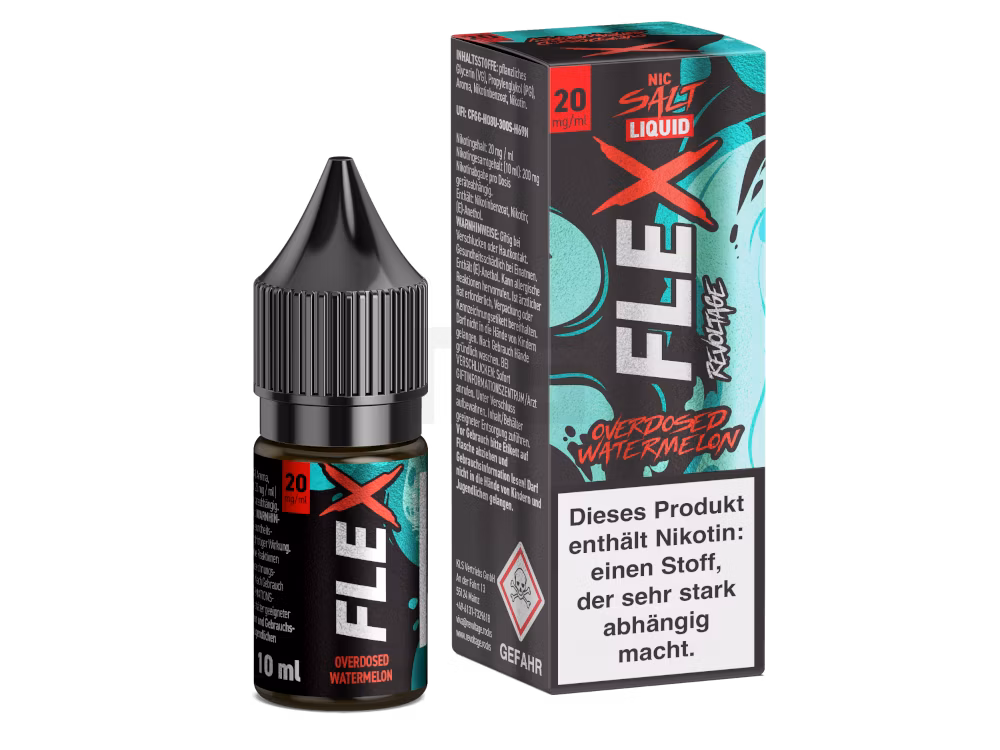 Revoltage - FLEX - Watermelon - Overdosed - Nikotinsalz Liquid - 10ml - 20mg