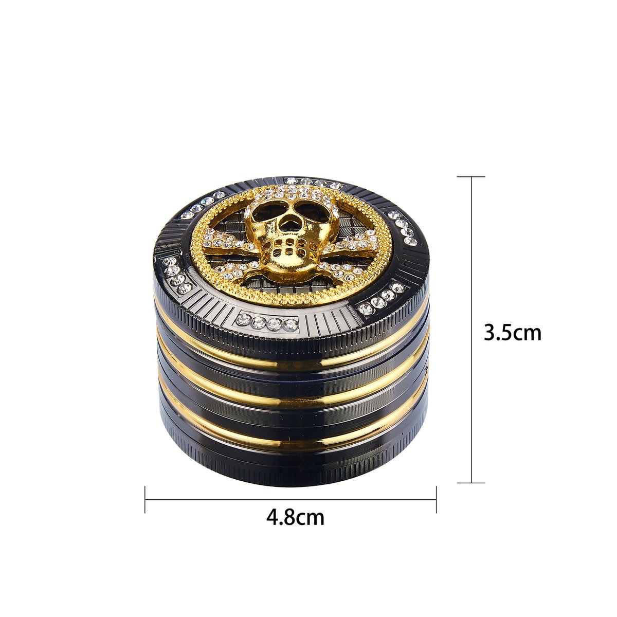 Champ High -Bling Bling Skull - Grinder 50 mm - 4-teilig - Metall