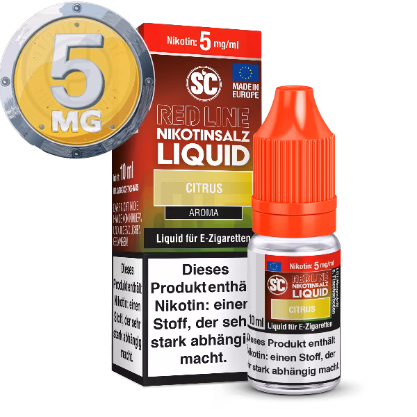 SC - Red Line - Citrus - Nikotinsalz Liquid - 10ml - 5mg