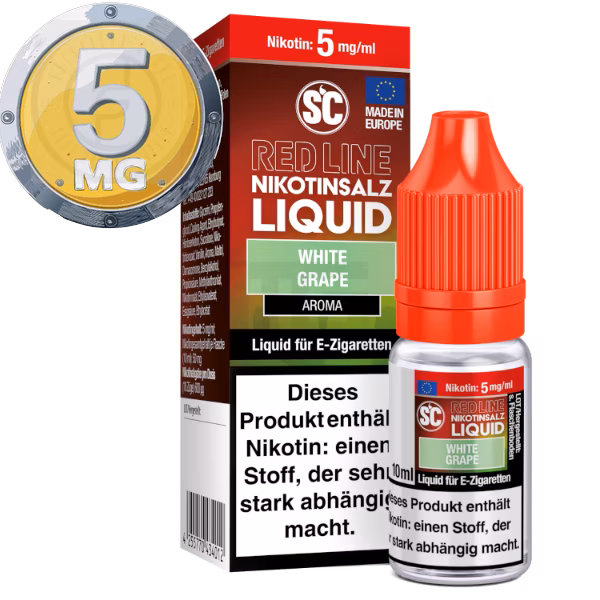SC - Red Line - White Grape - Nikotinsalz Liquid - 10ml - 5mg
