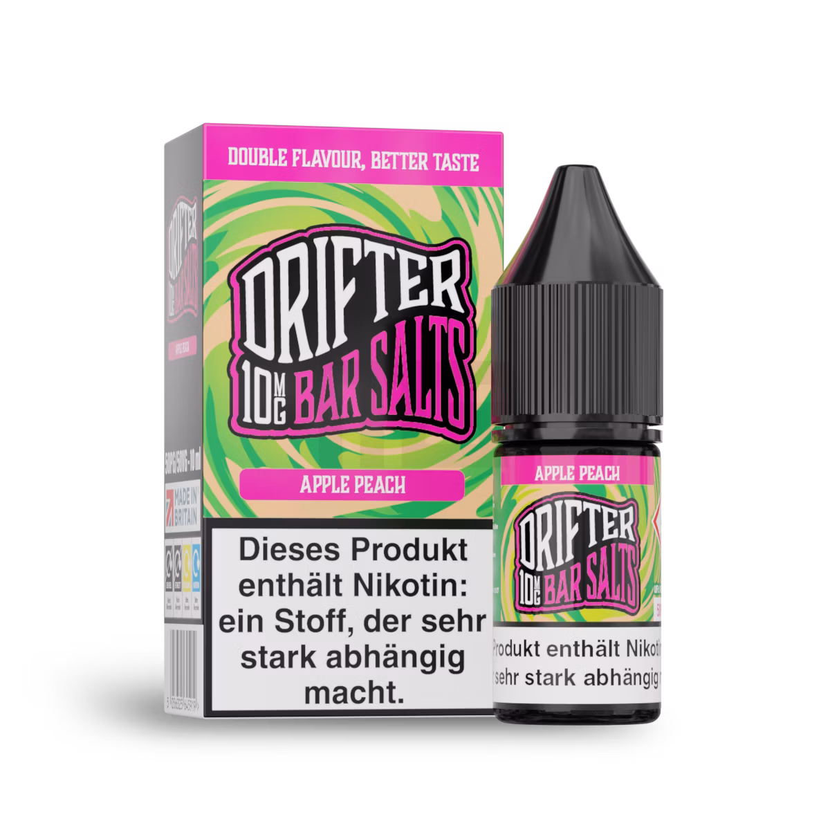 Drifter - Nikotinsalzliquid - 10ml - Apple Peach | Nikotinsalz-Stärke : 10mg