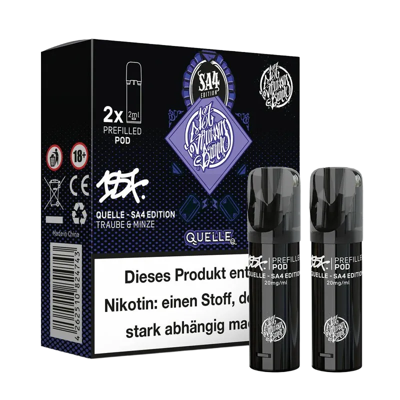 187 Straßenbande - Prefilled Pod Quelle - SA4 Edition - 2ml - 2er Pack