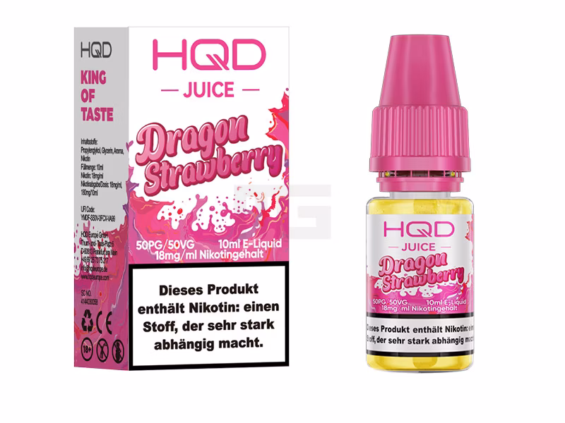 HQD - Juice - Dragon Strawberry - Nikotinsalz Liquid - 10ml - 18mg