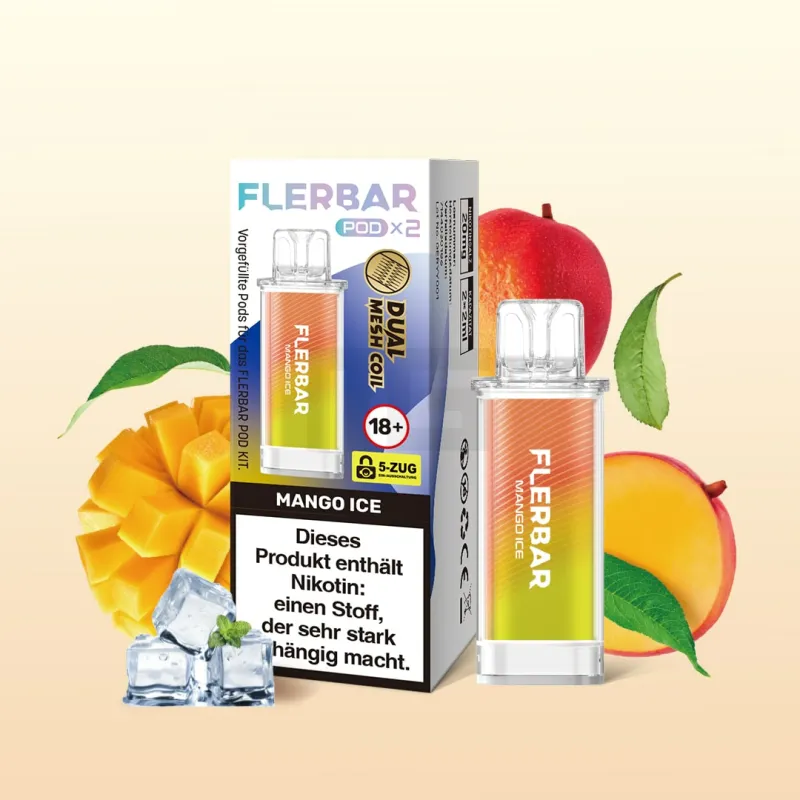 Flerbar Prefilled Pod - Mango Ice - 20mg - 2er Pack