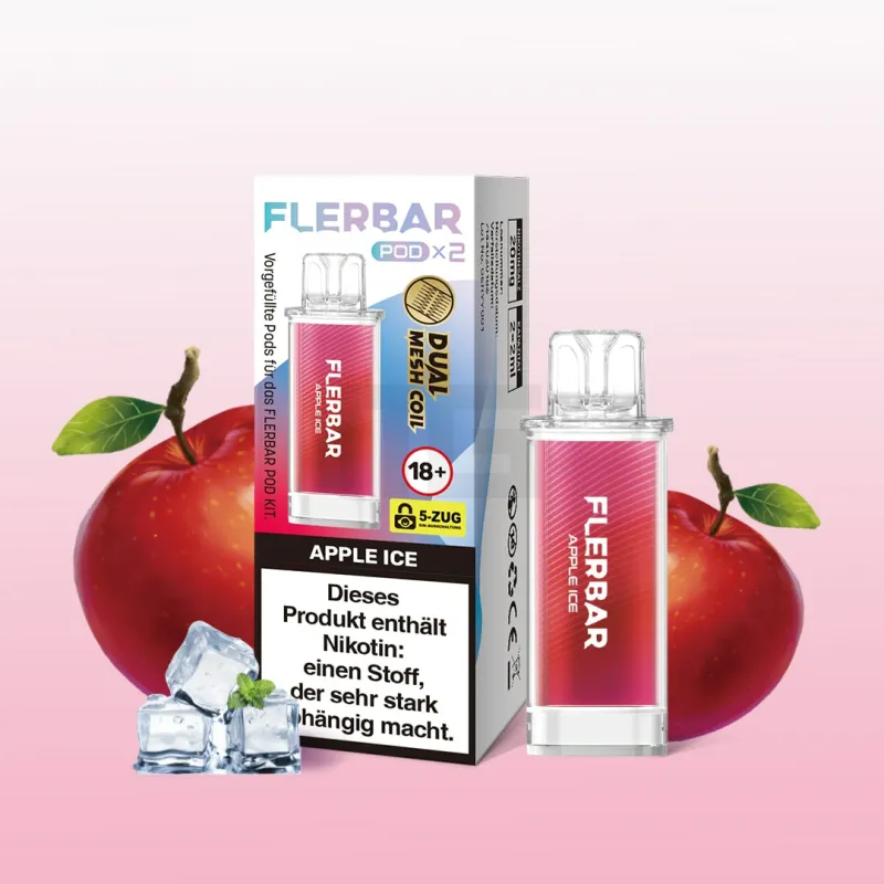 Flerbar Prefilled Pod - Apple Ice - 20mg - 2er Pack