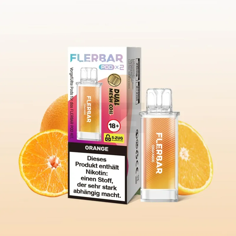 Flerbar Prefilled Pod - Orange - 20mg - 2er Pack