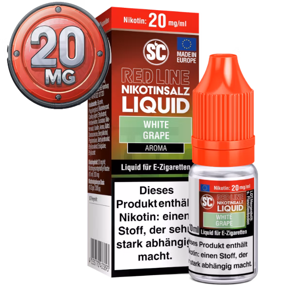 SC - Red Line - White Grape - Nikotinsalz Liquid - 10ml - 20mg