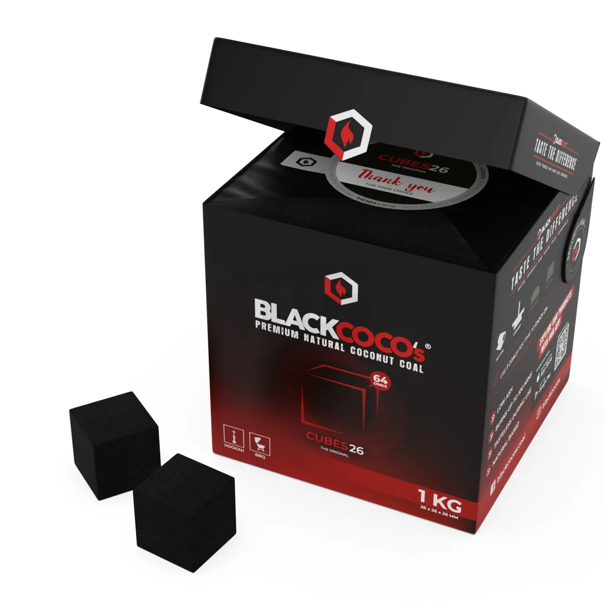 Blackcoco - Naturkohle - 26er - 1kg