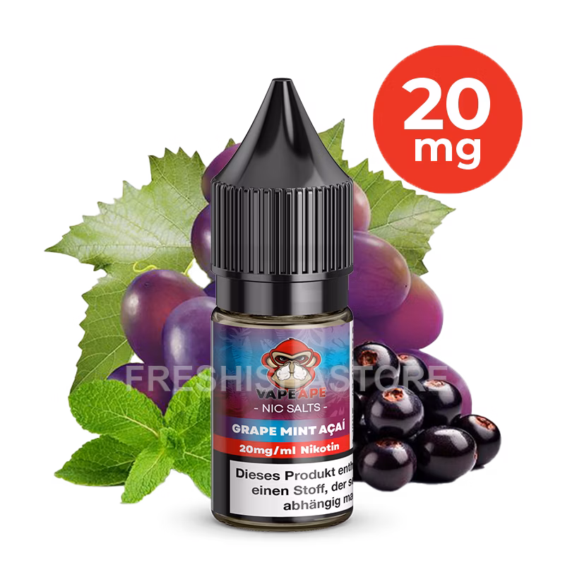 VapeApe - Grape Mint Acai - Nikotinsalz-Liquid - 10ml - 20mg
