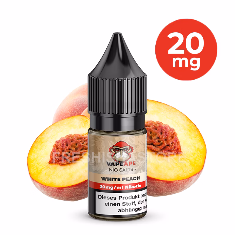 VapeApe - White Peach - Nikotinsalz-Liquid - 10ml - 20mg