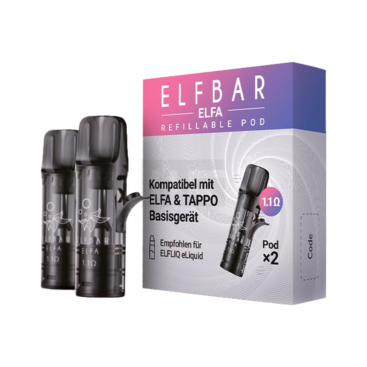 Elfbar - ELFA - Leerpods - 2ml - 2er Paket - 1.1 Ohm