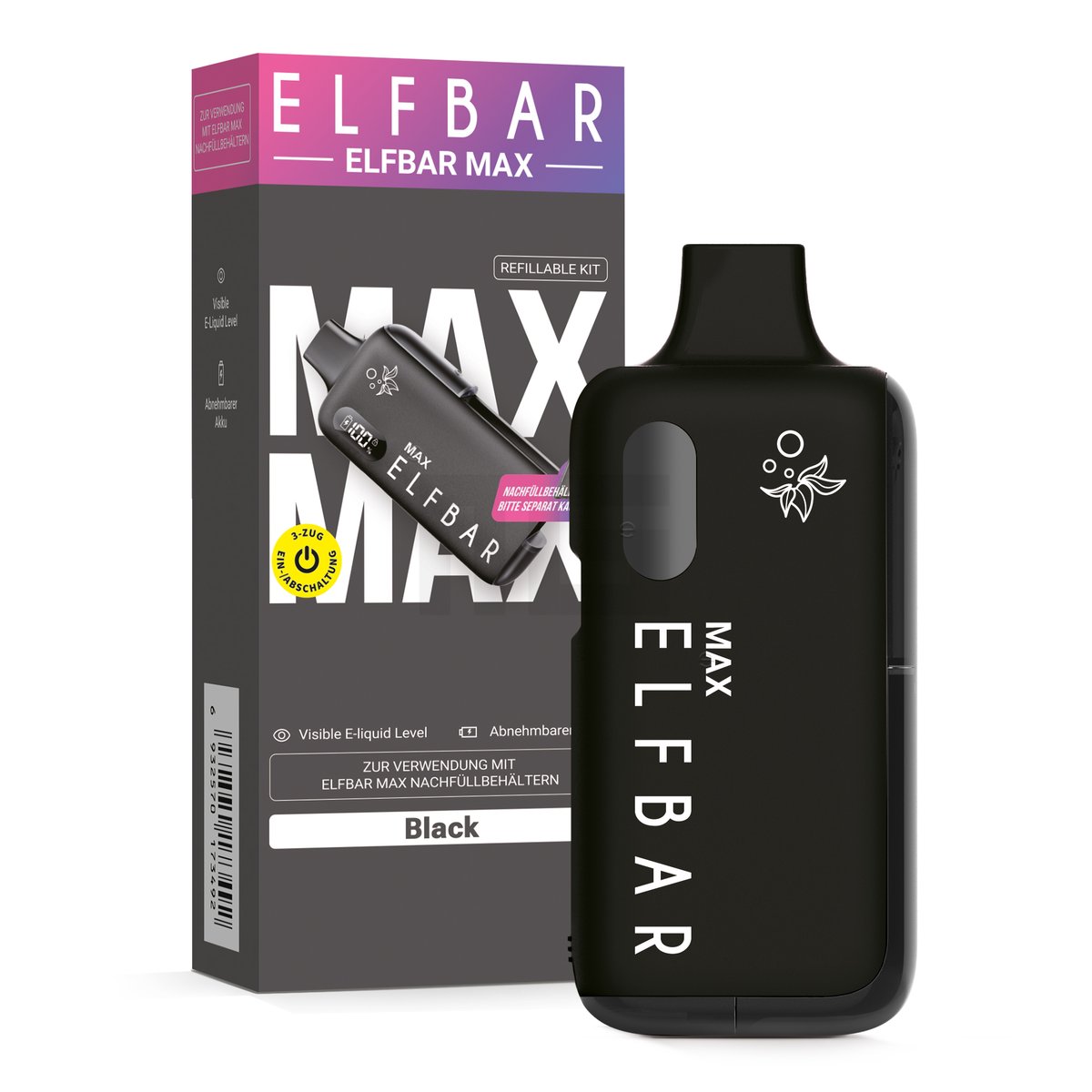 ELFBAR - MAX - Nachfüllbares Gerät - CP - Black