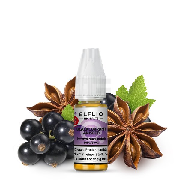 Elfbar - ElfLiq - 10ml - Blackurrant Aniseed | Nikotinsalz-Stärke : 20mg