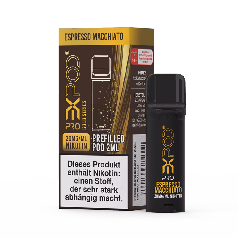 Expod Pro - Prefilled Pod - Gold Series - Espresso Macchiato - 20mg