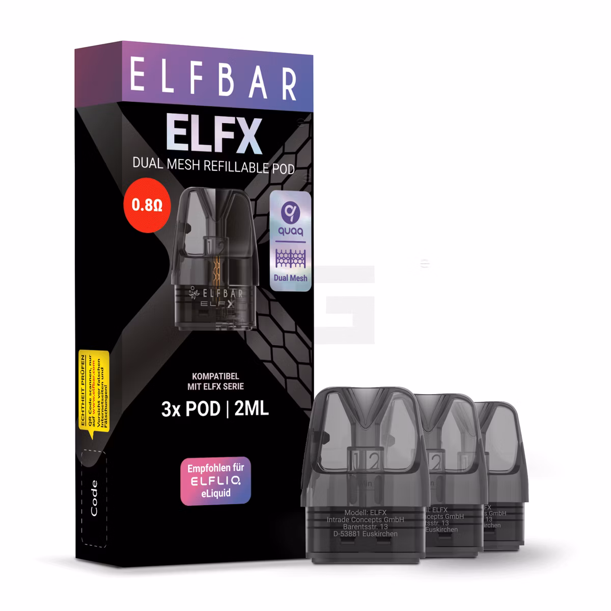 Elfbar - ELFX - Pod Tank Verdampfer - 0.8 Ohm - 3er Paket