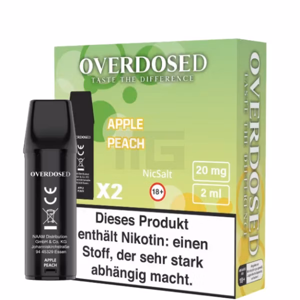 Overdosed - Prefilled Pod - Apple Peach - 2ml - 2er Pack