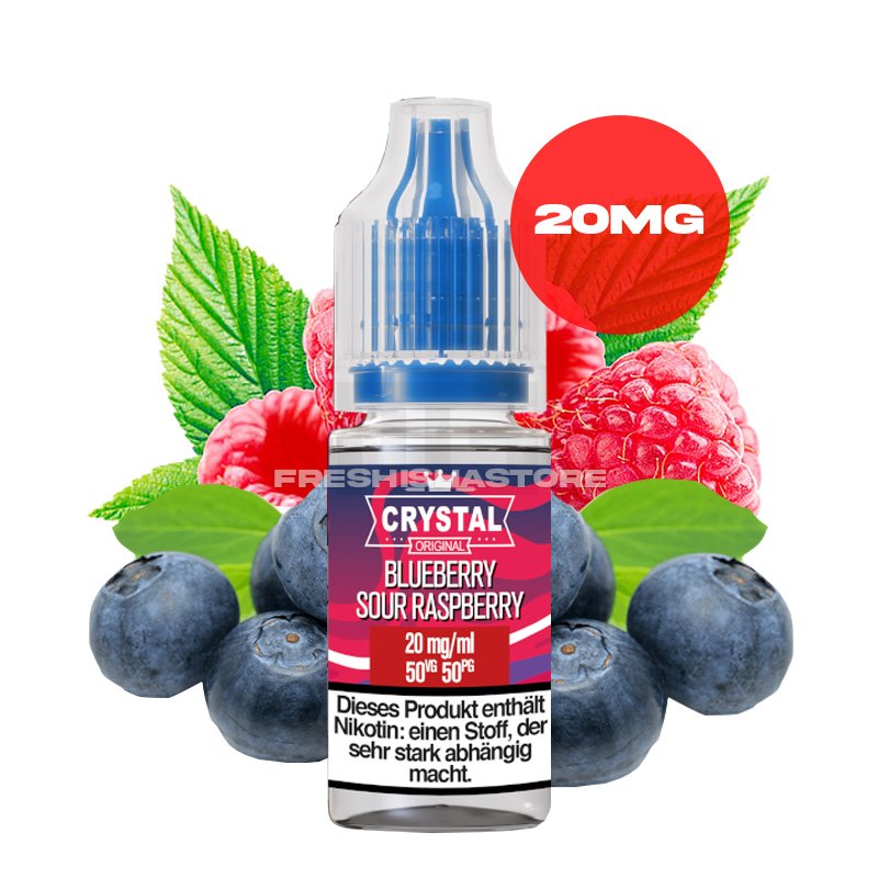 SKE - Crystal Liquid - Blueberry Sour Raspberry - Nikotinsalz Liquid - 10ml - 20mg