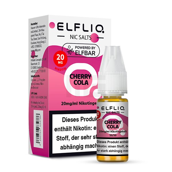 Elfbar - ElfLiq - 10ml - Cherry Cola | Nikotinsalz-Stärke : 20mg