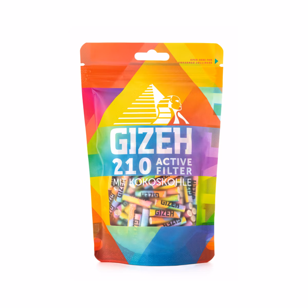 Gizeh - Aktivkohlefilter - Rainbow - Ø 6 mm - 210 Stück