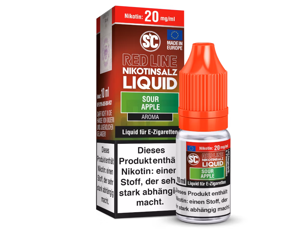 SC Red Line - Nikotinsalzliquid - 10ml - 20mg - Sour Apple SC Red Line - Nikotinsalzliquid - 10ml - 20mg - Sour Apple
