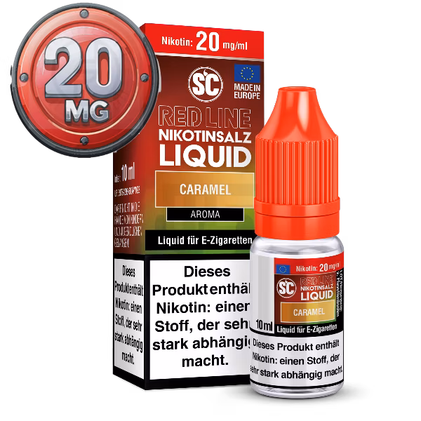 SC - Red Line - Caramel - Nikotinsalz Liquid - 10ml - 20mg