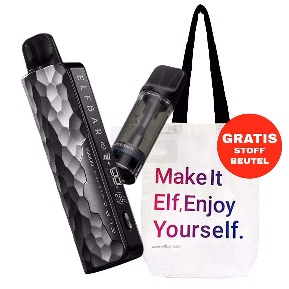 Elfbar - Master - Limited Aktion - Basisgerät + Prefilled Pods + Beutel Elfbar - Master - Limited Aktion - Basisgerät + Prefilled Pods + Beutel
