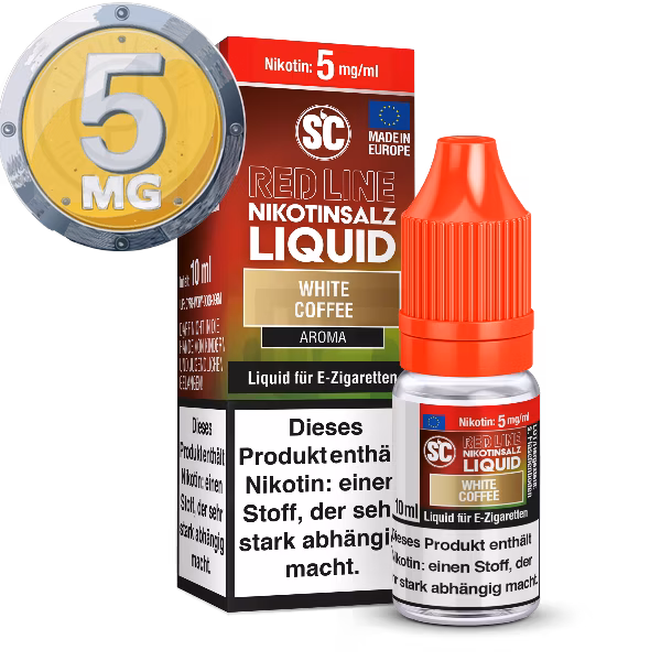 SC - Red Line - White Coffee - Nikotinsalz Liquid - 10ml - 5mg