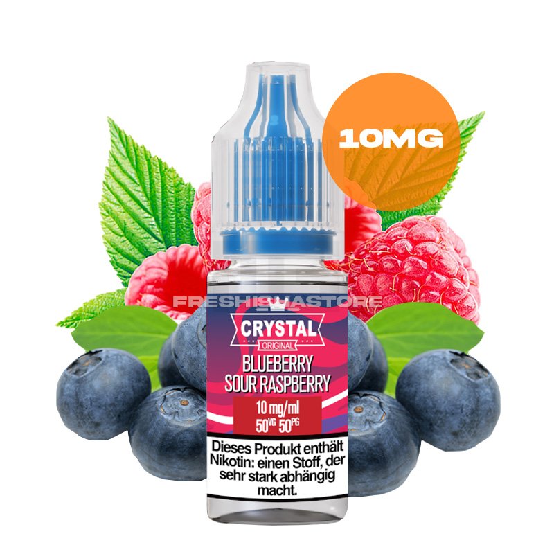 SKE - Crystal Liquid - Blueberry Sour Raspberry - Nikotinsalz Liquid - 10ml - 10mg