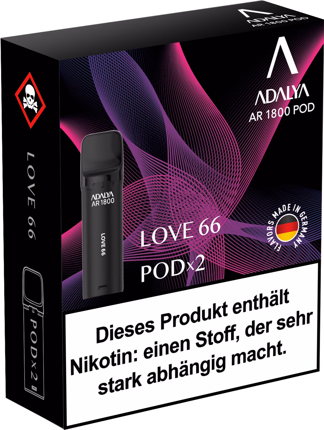 Adalya - Alpha Prefilled Pod - 2ml - 2er Pack - Love 66