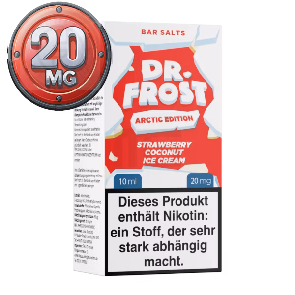 Dr. Frost - Arctic Edition Strawberry Coconut Ice Cream - Nikotinsalz Liquid - 10ml - 20mg