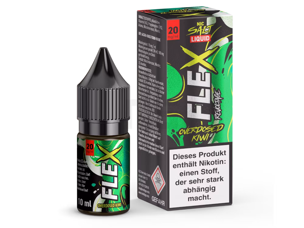 Revoltage - FLEX - Kiwi - Overdosed - Nikotinsalz Liquid - 10ml - 20mg