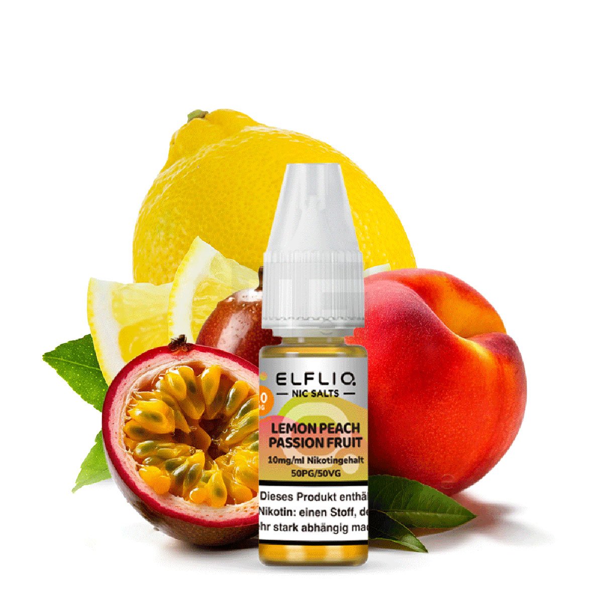 Elfbar - ElfLiq - 10ml - Lemon Peach Passionfruit | Nikotinsalz-Stärke : 10mg
