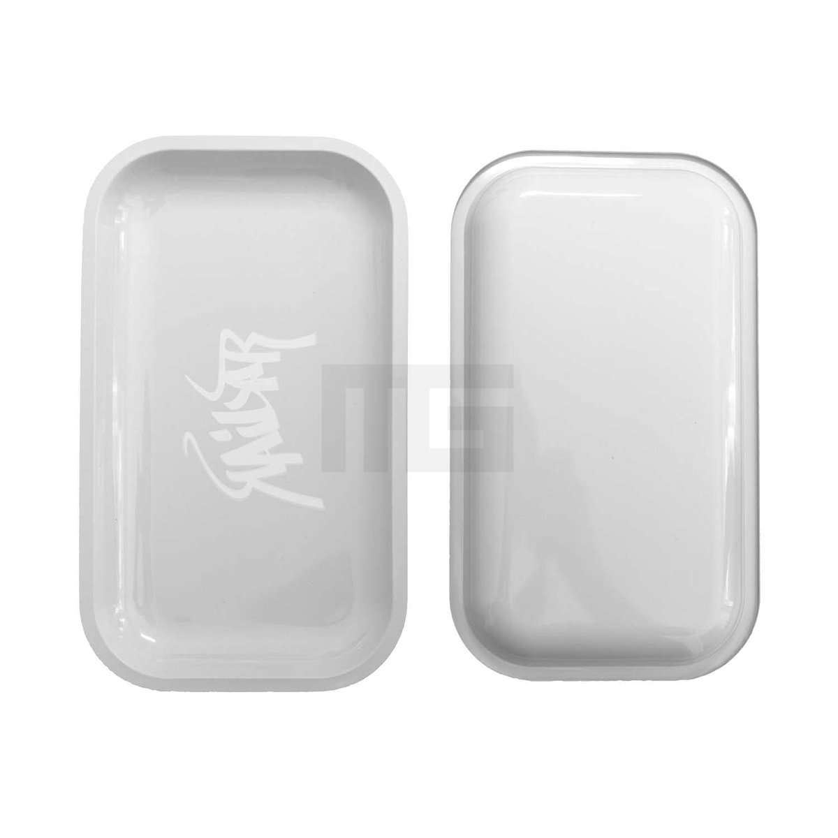 Kailar - Rolling Tray - Drehunterlage Metall - Weiß - 27 x 16,5