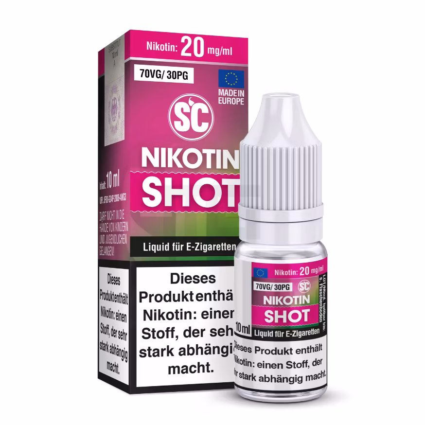 SC Nikotin Shot - 20mg - 10ml - 70/30 - mit Steuerbanderole