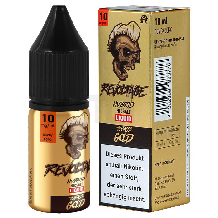 revoltage - tobacco - gold - Nikotinsalzliquid - 10ml - 10mg