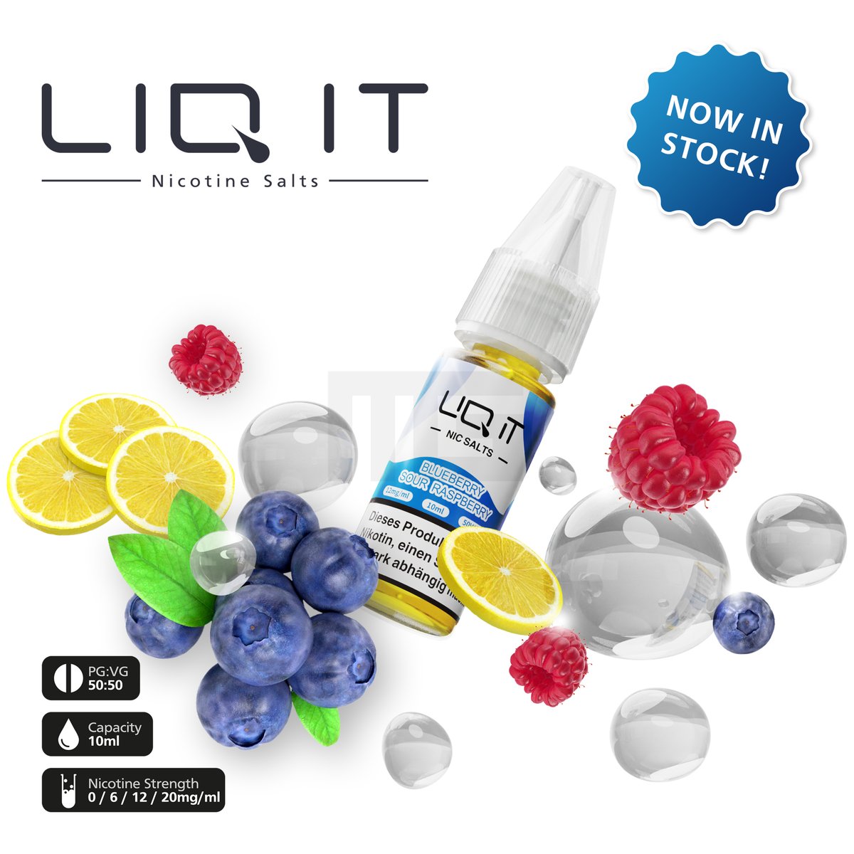LIQ IT - Nikotinsalz-Liquid - 10ml - Cherry Pomegranate - 12mg
