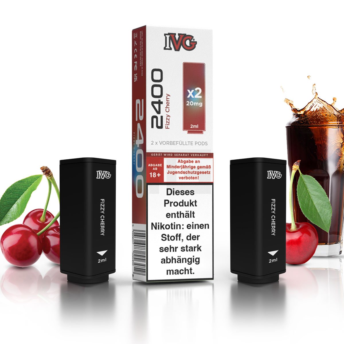 IVG - 2400 - Prefilled Pod - Fizzy Cherry - 2ml - 2er Pack