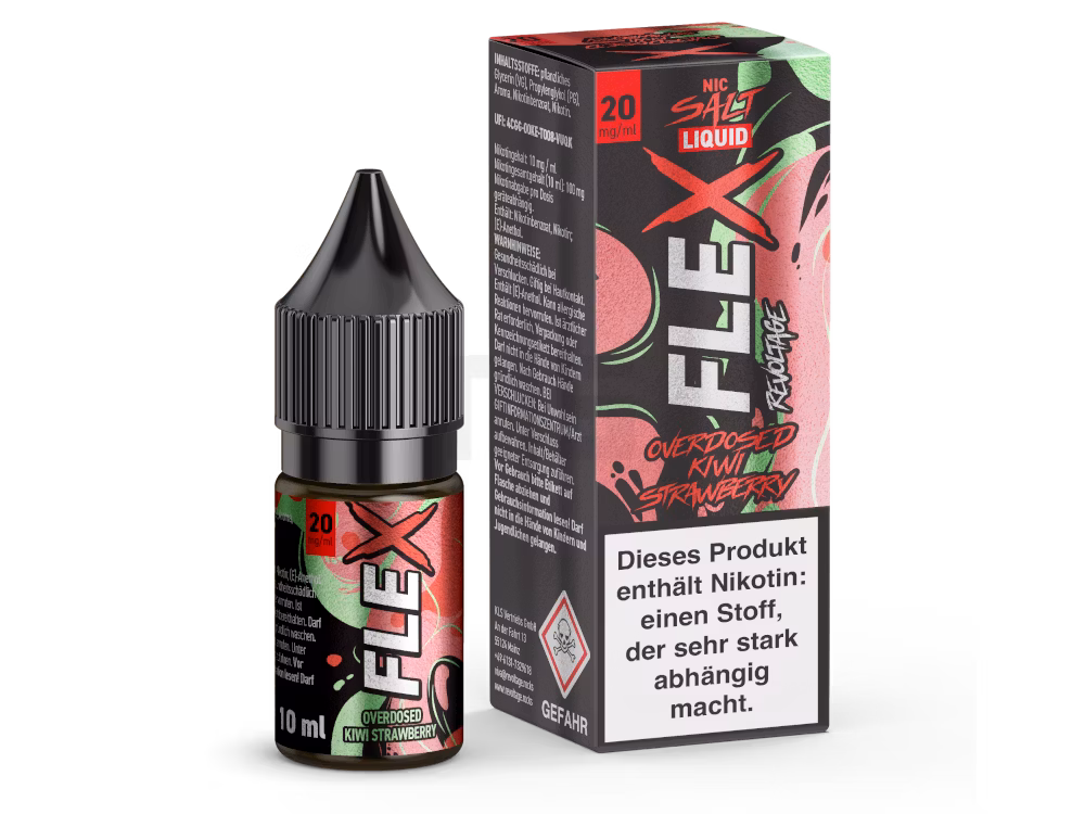 Revoltage - FLEX - Kiwi Strawberry - Overdosed - Nikotinsalz Liquid - 10ml - 20mg