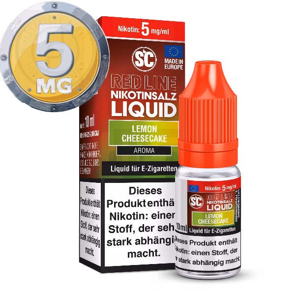 SC - Red Line - Lemon Cheesecake - Nikotinsalz Liquid - 10ml - 5mg