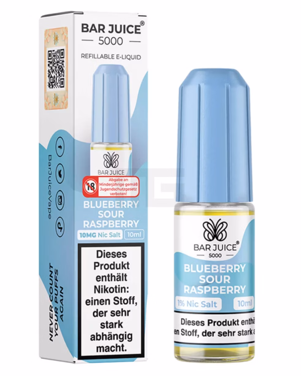 Bar Juice 5000 - Blueberry Sour Raspberry - 10ml - 10mg