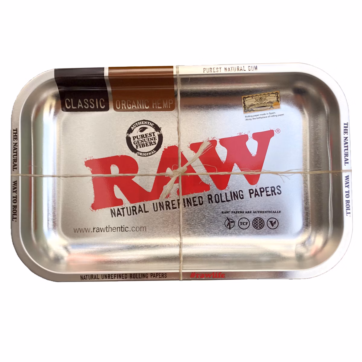 Rolling Tray - Drehunterlage Metall - Metallic Silver - 27,5 x 17,5